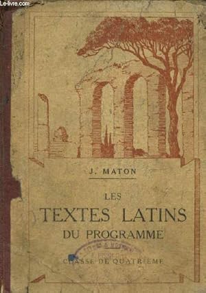 Seller image for Les textes latins du programme - Classe de quatrime for sale by Le-Livre