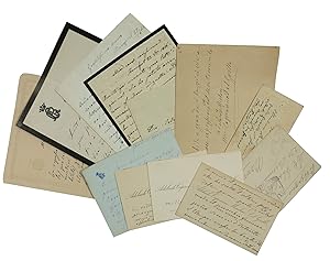 Image du vendeur pour 4 autograph letters signed, 2 autograph quotations signed, one autograph correspondence card signed, and 3 autograph visiting cards. mis en vente par Antiquariat INLIBRIS Gilhofer Nfg. GmbH