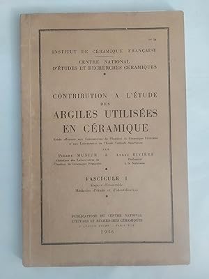 Imagen del vendedor de CONTRIBUTION A L'ETUDE DES ARGILES UTILISEES EN CERAMIQUE a la venta por LIBRERIA CLIO