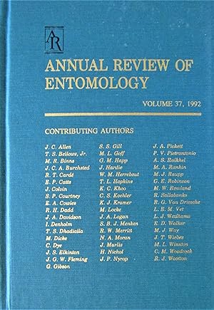 Seller image for Annual Review of Entomology - Volume 37, 1992 for sale by Moneyblows Books & Music