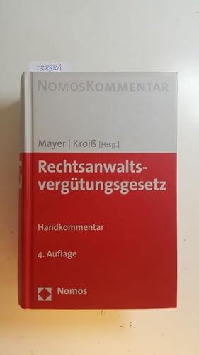 Bild des Verkufers fr Rechtsanwaltsvergtungsgesetz : Handkommentar zum Verkauf von Gebrauchtbcherlogistik  H.J. Lauterbach