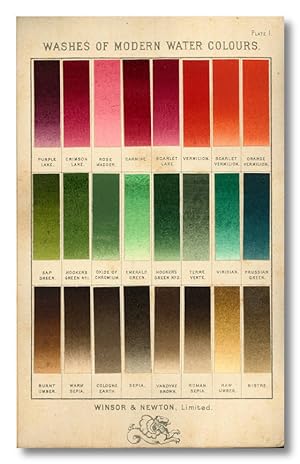 A DESCRIPTIVE HANDBOOK OF MODERN WATER-COLOUR PIGMENTS ILLUSTRATED WITH SEVENTY-TWO [sic] COLOUR ...