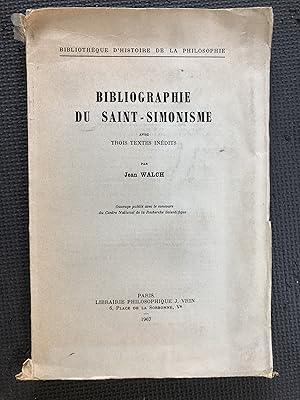 Seller image for Bibliographie du Saint-Simonisme; avec trois testes indits for sale by Cragsmoor Books