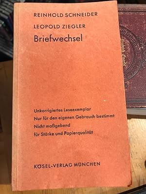 Imagen del vendedor de Briefwechsel. Unkrrigiertes Leseexemplar. a la venta por Antiquariat Thomas Nonnenmacher