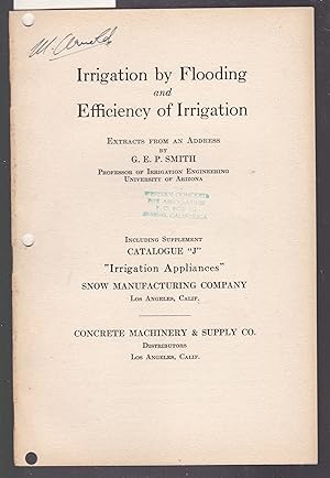 Irrigation By Flooding and Efficiency of Irrigation - Extracts from an Address By G. E. P. Smith