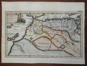 North Africa "Barbary Coast" Mountains of the Moon chain named shown c. 1697 map