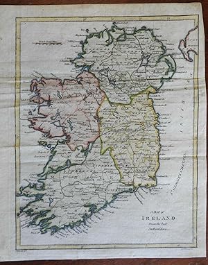 Island of Ireland Leinster Munster Connacht Ulster Dublin 1802 Whitehead map