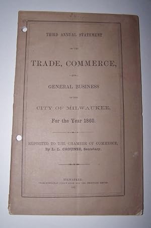THIRD ANNUAL STATEMENT OF THE TRADE, COMMERCE, AND GENERAL BUSINESS OF THE CITY OF MILWAUKEE, FOR...