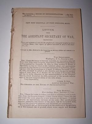 New Post Hospital at Fort Snelling, Minn. Letter from the Assistant Secretary of War, transmittin...