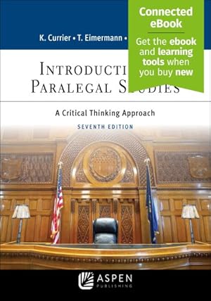 Image du vendeur pour Introduction to Paralegal Studies : A Critical Thinking Approach mis en vente par GreatBookPricesUK