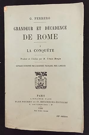 Seller image for Grandeur et dcadence de Rome I. La conqute for sale by LibrairieLaLettre2