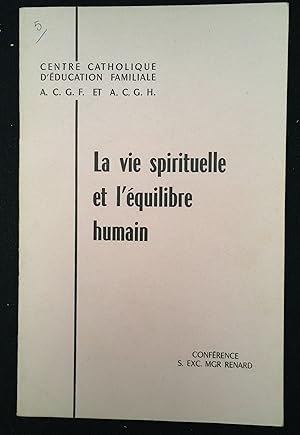 Seller image for La vie spirituelle et l'quilibre humain for sale by LibrairieLaLettre2