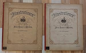 4 Bände - 4 Bücher. Illustrationen zu Fritz Reuter's Werken. Von F. Hiddeman. In Holzschnitt ausg...