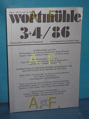 Immagine del venditore per Wortmhle 3+4/86, Literatur aus dem Burgenland venduto da Antiquarische Fundgrube e.U.