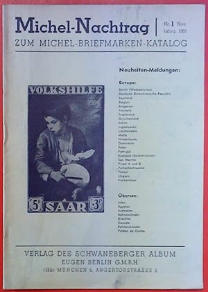 Bild des Verkufers fr Michel-Nachtrag zum Michel-Briefmarken-Katalog. NR. 1 - Nov. - Jahrg. 1955 zum Verkauf von biblion2