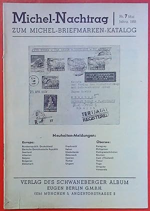 Bild des Verkufers fr Michel-Nachtrag zum Michel-Briefmarken-Katalog. NR. 1 - Nov. - Jahrg. 1955 zum Verkauf von biblion2