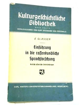 Bild des Verkufers fr Einführung In Die Rassenkundliche Sprachforschung zum Verkauf von World of Rare Books