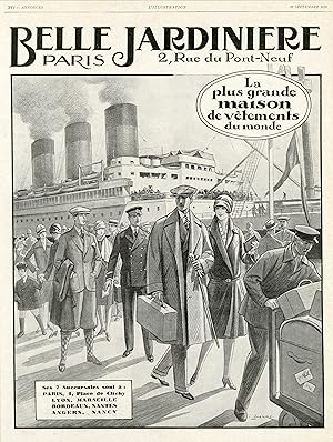 "BELLE JARDINIÈRE" Annonce originale entoilée parue dans L'ILLUSTRATION le 22/9/1928 et illustrée...