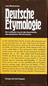 Deutsche Etymologie. Ein Leitfaden durch die Geschichte des deutschen Wortschatzes.