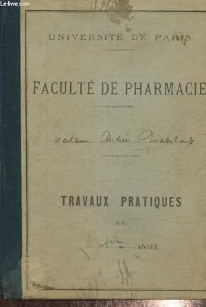 Seller image for Faculté de Paris - Travaux pratiques, 1ère année for sale by Le-Livre