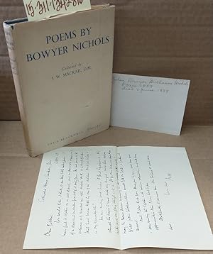 Seller image for Poems by Bowyer Nichols for sale by Second Story Books, ABAA