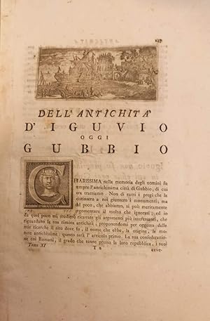 Bild des Verkufers fr DELL'ANTICHITA' D'IGUVIO OGGI GUBBIO. zum Verkauf von studio bibliografico pera s.a.s.