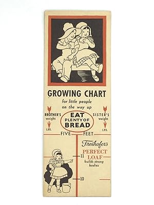 GROWING CHART FOR LITTLE PEOPLE ON THE WAY UP: Eat Plenty of Bread, Freihofer's Perfect Loaf Buil...