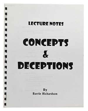 Seller image for Lecture Notes: Concepts & Deceptions for sale by Quicker than the Eye
