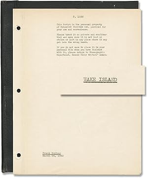 Seller image for Wake Island (Original screenplay for the 1942 film, with alternate ending and annotations) for sale by Royal Books, Inc., ABAA