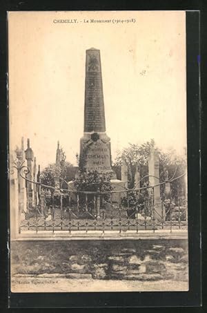 Carte postale Chemilly, Le Monument 1914-1918