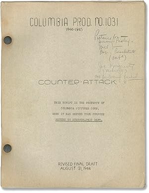 Bild des Verkufers fr Counter-Attack (Original screenplay for the 1944 film, actress Marguerite Chapman's copy) zum Verkauf von Royal Books, Inc., ABAA