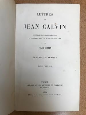Lettres de Jean Calvin (V. 1)