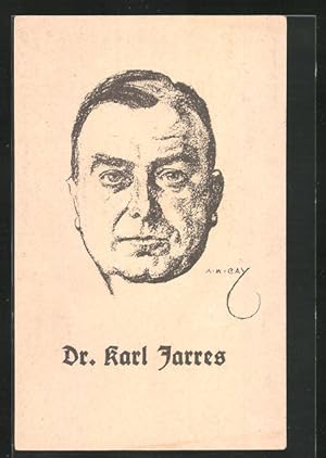Image du vendeur pour Ansichtskarte Portrait von Dr. Karl Jarres, Weimarer Republik mis en vente par Bartko-Reher