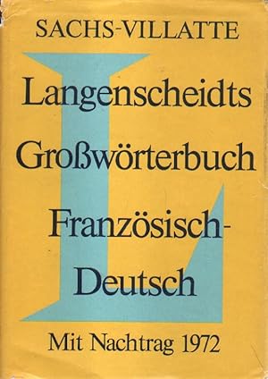 Seller image for Langenscheidts Growrterbuch Franzsisch. for sale by Versandantiquariat Boller