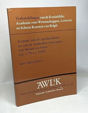 Evolutie van de speeltechniek en van de methoden voor piano van Mozart tot Varro? (ca. 1770-ca. 1...