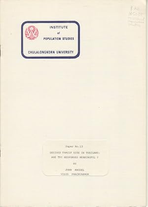 Bild des Verkufers fr Desired Family Size in Thailand: are the Responses Meaningful? zum Verkauf von Asia Bookroom ANZAAB/ILAB