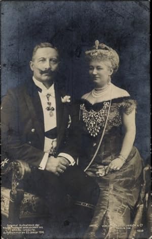 Ansichtskarte / Postkarte Kaiser Wilhelm II, Kaiserin Auguste Viktoria, Portrait - Verlag: Liersc...