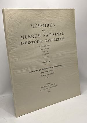Anatomie et morphologie céphalique des protoures (insecta apterygota) TOME LIX série A zoologie f...