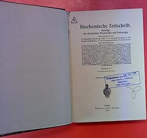 Immagine del venditore per Biochemische Zeitschrift. Beitrge zur chemischen Physiologie und Pathologie. BAND 86 venduto da biblion2