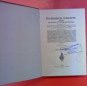 Immagine del venditore per Biochemische Zeitschrift. Beitrge zur chemischen Physiologie und Pathologie. BAND 79 venduto da biblion2