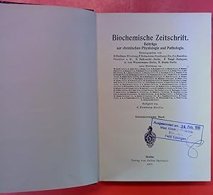 Immagine del venditore per Biochemische Zeitschrift. Beitrge zur chemischen Physiologie und Pathologie. BAND 81 venduto da biblion2