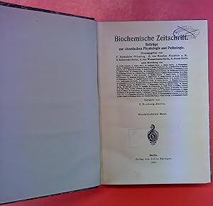 Immagine del venditore per Biochemische Zeitschrift. Beitrge zur chemischen Physiologie und Pathologie. BAND 101 venduto da biblion2