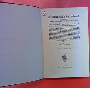 Immagine del venditore per Biochemische Zeitschrift. Beitrge zur chemischen Physiologie und Pathologie. BAND 87 venduto da biblion2