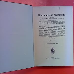 Immagine del venditore per Biochemische Zeitschrift. Beitrge zur chemischen Physiologie und Pathologie. BAND 55 venduto da biblion2