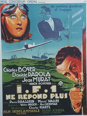 "I.F.1 NE REPOND PLUS" Réalisé par Charles HARTL avec Charles BOYER, Danièle PAROLA, Jean MURAT /...