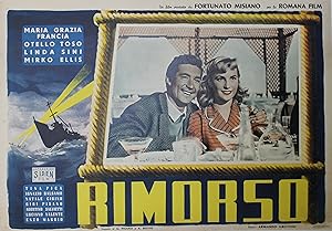 "RIMORSO" Réalisé par Armando GROTTINI en 1952 avec Maria Grazia FRANCIA et Otello TOSO / Affiche...