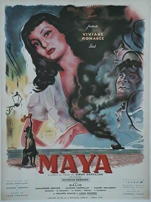 "MAYA" Réalisé par Raymond BERNARD avec Viviane ROMANCE,DALIO / Affiche originale entoilée / Offs...