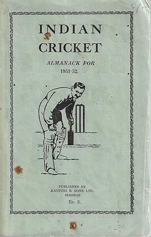 Image du vendeur pour Indian Cricket Almanack for 1951-52 mis en vente par Tinakori Books