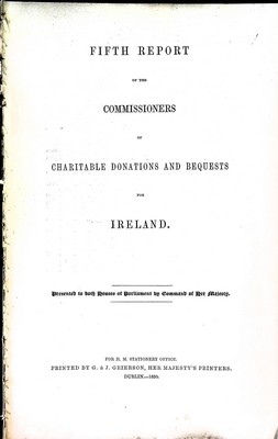 Bild des Verkufers fr Fifth Report of the Commissioners of Charitable Donations and Bequests for Ireland zum Verkauf von Kennys Bookshop and Art Galleries Ltd.