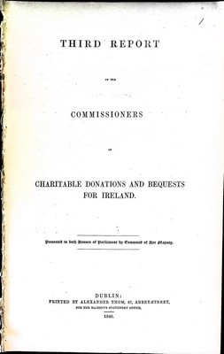 Bild des Verkufers fr Third Report of the Commissioners of Charitable Donations and bequests for Ireland. zum Verkauf von Kennys Bookshop and Art Galleries Ltd.